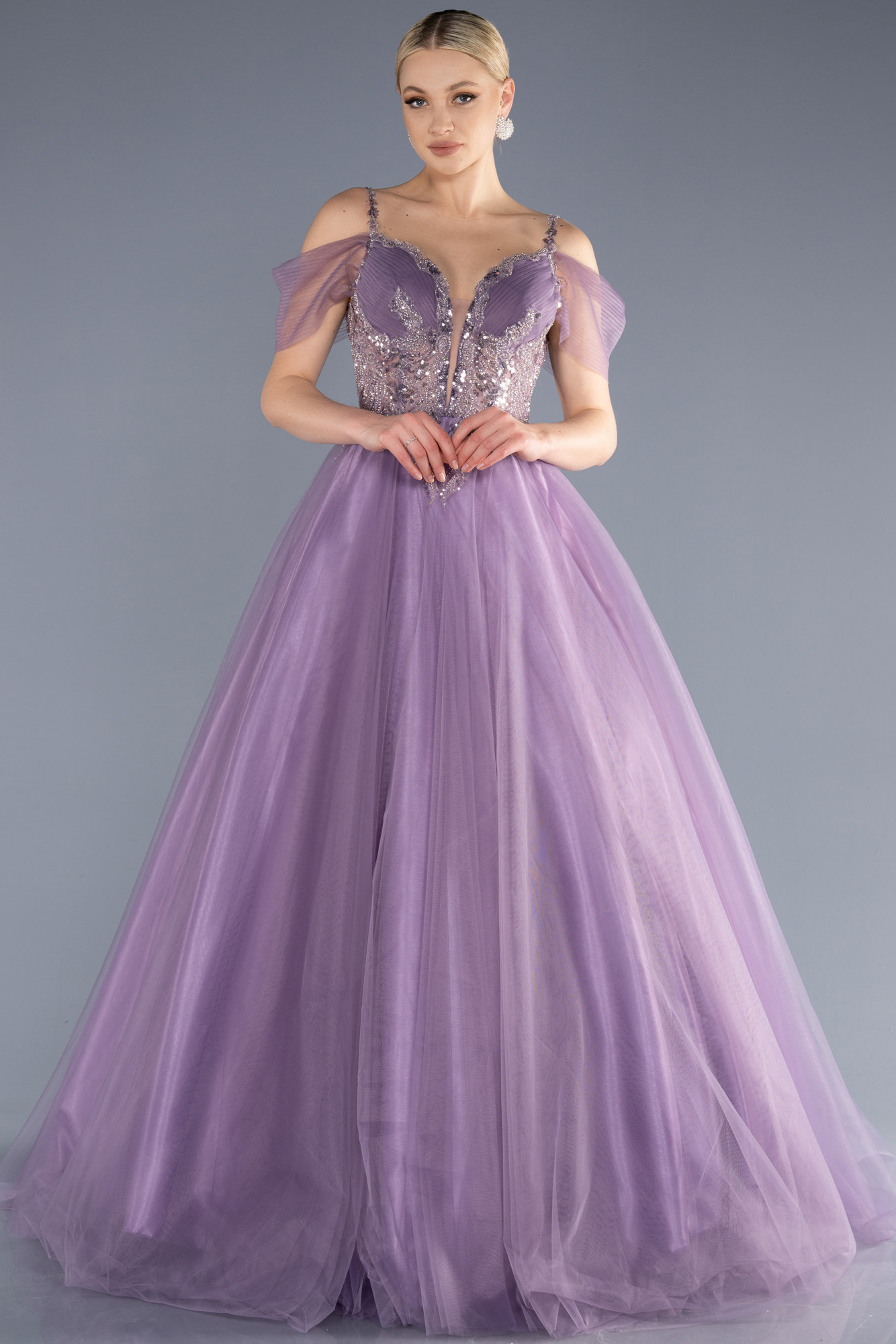Robe De Soirée ALFRED ANGELO - Taille UK 12 - Bruyère/Mauve Violette - Occasion