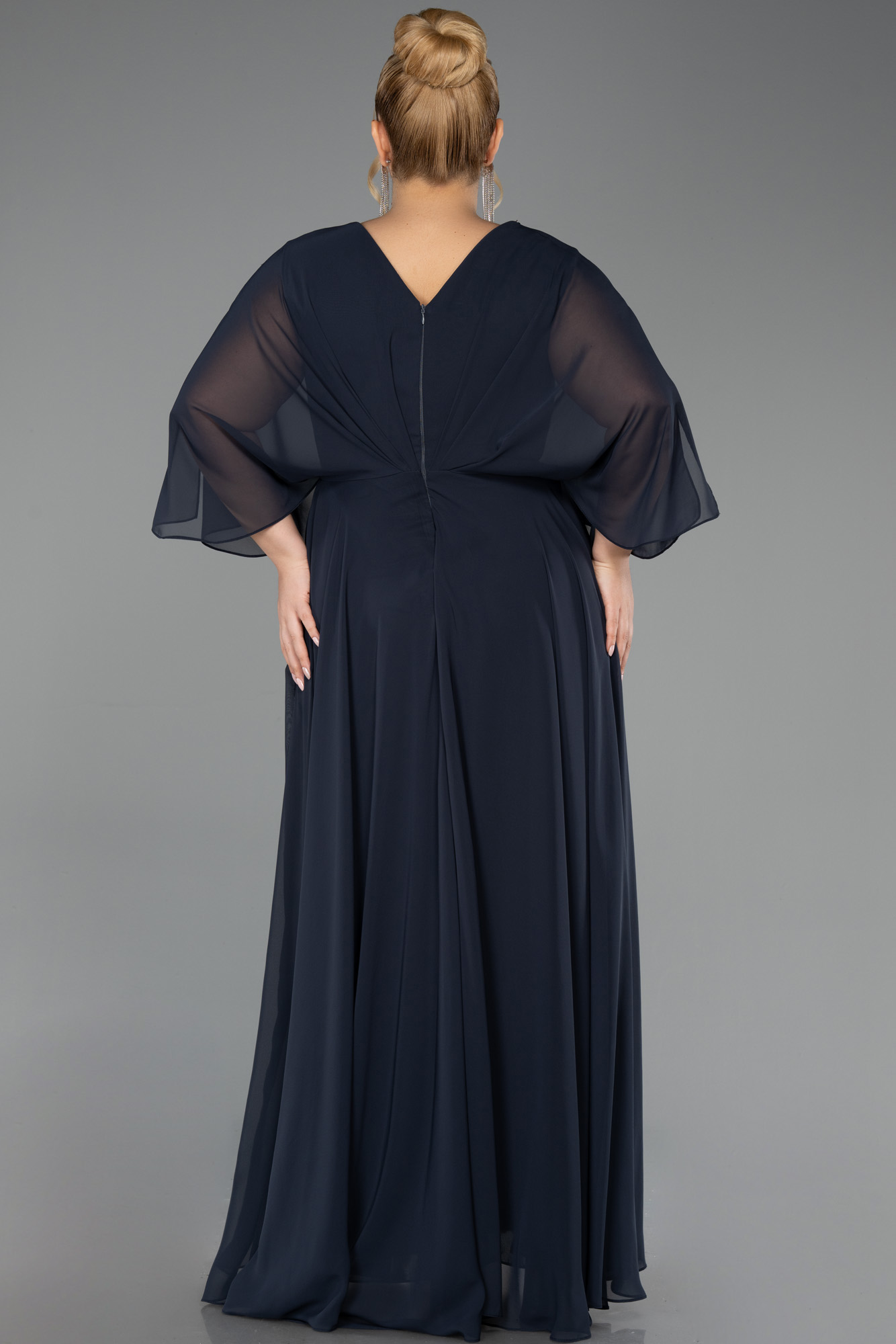 Robe de Soirée Grande Taille Longue Squameuse Anthracite ABU6729 ...
