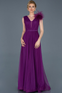 Robe de Fiançaille Longue Violet ABU810