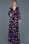 Robe De Fiançaille Longue Violet ABU701