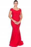 Robe Grande Taille Longue Rouge ABU077