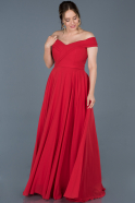 Robe Grande Taille Longue Rouge ABU012