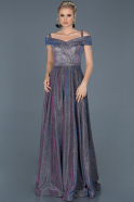 Robe de Fiançaille Longue Violet ABU599