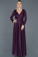 Robe de Fiançaille Longue Violet ABU954