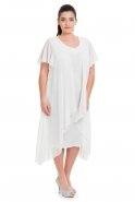 Robes À Taille Large Blanc C9012