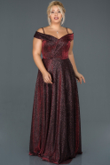 Robe Grande Taille Longue Rouge ABU466