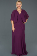 Robe Grande Taille Longue Violet ABU001