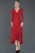 Robe de Cérémonie Longue Rouge ABU997