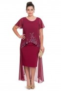 Robes À Taille Large Courte Cerise ALY6411