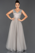 Long Grey Engagement Dress ABU1017