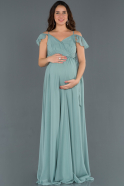 Minzgrün Abendkleid Für Schwangere Lang ABU756