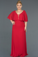 Robe Grande Taille Longue Rouge ABU1133