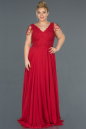 Robe Grande Taille Longue Rouge ABU1134