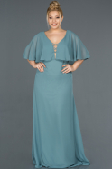 Robe Grande Taille Longue Turquoise ABU1133