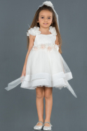 Robe de Soirée Enfants Longue Blanc ABU1250