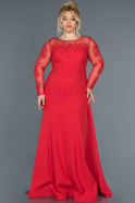 Robe Grande Taille Longue Rouge ABU1313