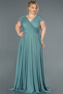 Robe Grande Taille Longue Turquoise ABU025