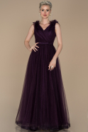 Robe de Fiançaille Longue Violet ABU1392