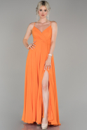 Orange Long Plus Size Evening Dress ABU1324