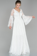 Robe de Soirée Longue Blanc ABU1493