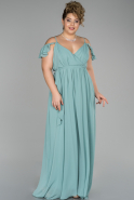Robe de Soirée Grande Taille Longue Turquoise ABU1501