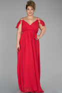 Robe de Soirée Grande Taille Longue Rouge ABU1501