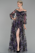 Robe de Fiançaille Longue Violet ABU1506