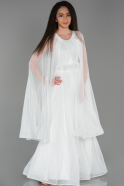 Robe de Soirée Enfants Longue Blanc ABU1594