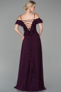 Robe de Soirée Longue Violet Foncé ABU1600