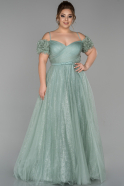Robe Grande Taille Longue Turquoise ABU1500