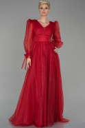 Robe de Soirée Longue Rouge ABU1650