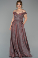 Robe Grande Taille Longue Rouge ABU590
