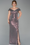 Robe Grande Taille Longue Rouge ABU537