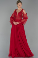 Robe de Soirée Longue Rouge ABU1708