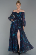 Robe de Fiançaille Longue Violet ABU1507