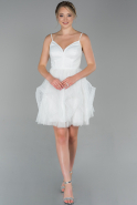 Robe de Soirée Mini Blanc ABK1013