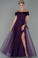 Robe de Soirée Longue Violet ABU1814