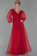 Robe de Soirée Longue Rouge ABU1823