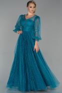 Robe de Soirée Longue Turquoise ABU1841