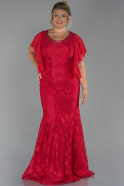 Robe Grande Taille Longue Rouge ABU474