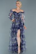 Robe de Fiançaille Longue Violet ABU1854