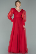Robe de Soirée Longue Rouge ABU1627