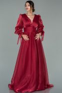 Robe de Soirée Longue Rouge Bordeaux ABU1951
