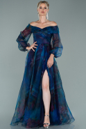Robe de Fiançaille Longue Bleu ABU1507