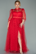 Robe Grande Taille Longue Rouge ABU1922