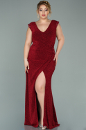 Robe Grande Taille Longue Rouge ABU2016