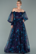 Robe de Soirée Longue Violet ABU1948