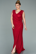 Robe Grande Taille Longue Rouge ABU2073