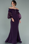 Robe Queue de Poisson Longue Violet ABU2148
