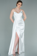 White Mermaid Evening Dress ABU3815